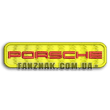 Нашивка Porsche надпись красный