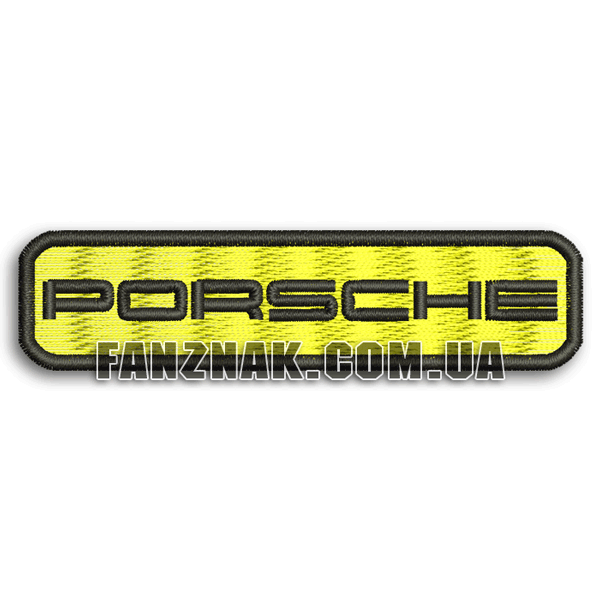 Нашивка Porsche надпись черный