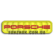Нашивка Porsche надпись красный