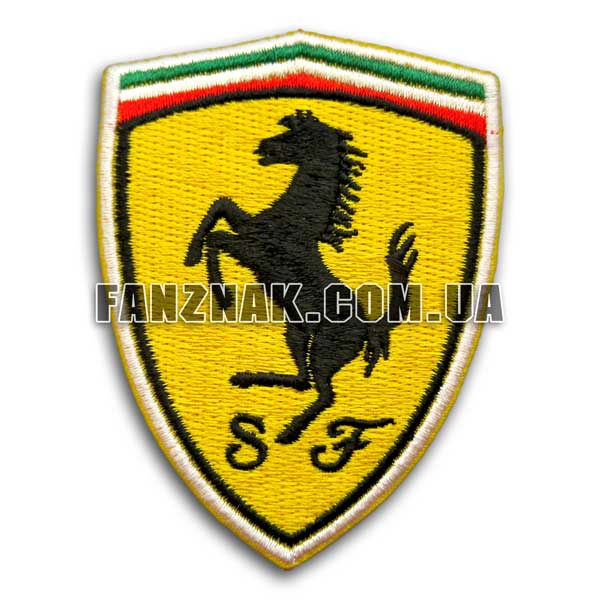 Нашивка Ferrari эмблема на щите зашитая